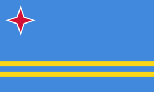 drapeau / logo de l'équipe d'Aruba de roller hockey masculin
