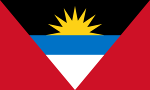 drapeau / logo de l'équipe d'Antigua-et-Barbuda de roller hockey masculin