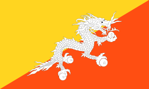 drapeau / logo de l'équipe du Bhoutan de foot US féminin