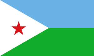 drapeau / logo de l'équipe de Djibouti de roller hockey féminin