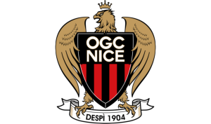 drapeau / logo de l'équipe de Nice de football masculin