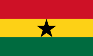 drapeau / logo de l'équipe du Ghana de roller hockey masculin