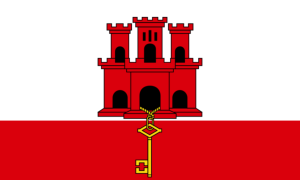 drapeau / logo de l'équipe de Gibraltar de roller hockey féminin