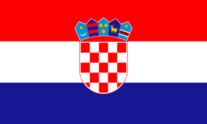 drapeau / logo de l'équipe de Croatie de hockey sur glace masculin