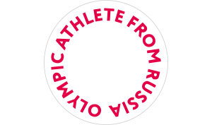 drapeau / logo de l'équipe des Athlètes Olympiques de Russie de hockey sur glace féminin