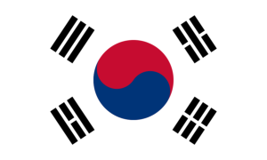 drapeau / logo de l'équipe de Corée du Sud de roller hockey masculin