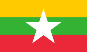 drapeau / logo de l'équipe de Birmanie de hockey sur glace féminin