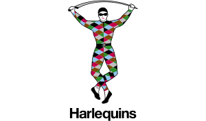 drapeau / logo de l'équipe des Harlequins de rugby masculin